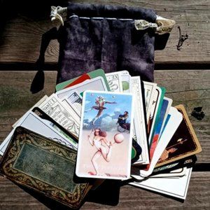 50 Cards:Eclectic DIVINATION Deck + Handmade bag